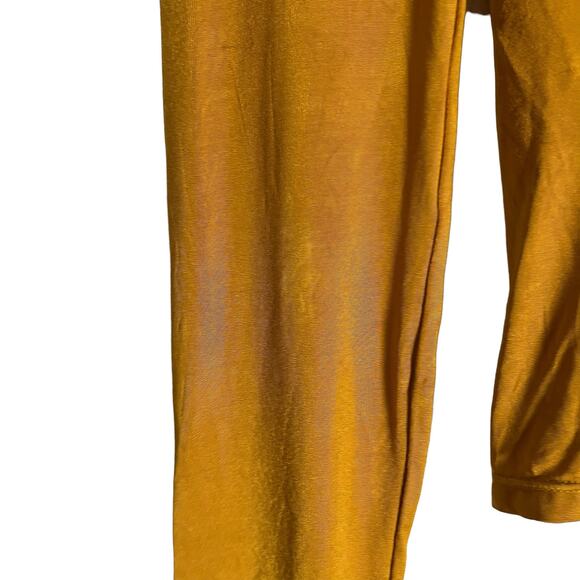 Lapointe Asymmetric Ruched Long-Sleeve Jersey Top Mustard Yellow Size 10 - Picture 6 of 13